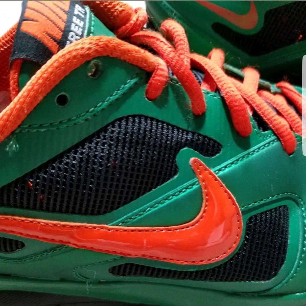 Nike ID FREE TR Green Orange Custom U Of M 10.5